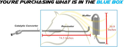 Exhaust Resonator Pipe and Muffler for 2007-2009 Chevrolet Equinox 3.4L | 2007-2009 Pontiac Torrent 3.4L