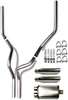 1987-2002 Ford F-150, F-250 and F-350 Dual 2.5'' Mandrel-Bent Pipe with Rounded Edge Tips and Single Chamber Muffler Exhaust Kit