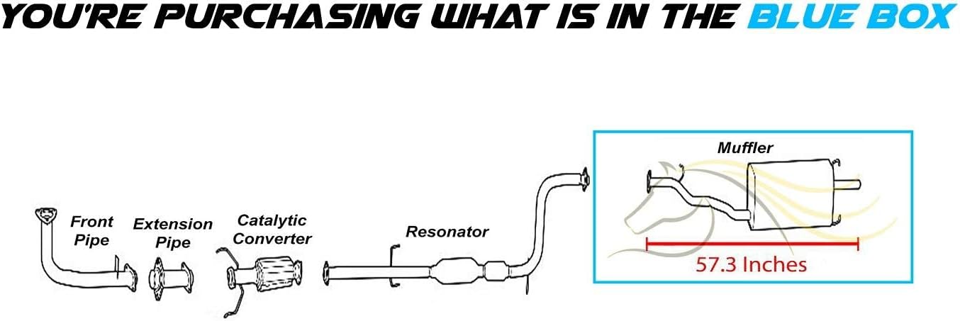 Northeastern Exhaust | Stainless Steel Exhaust Muffler Assembly Compatible for Honda Accord 1994-1997 2.2L | Free Gasket, Hangers, and Bolts & Nuts Included | Automotive Replacement Part