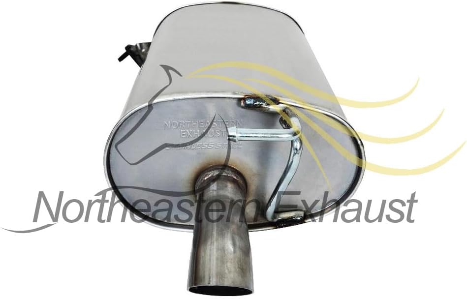 Northeastern Exhaust | Stainless Steel Exhaust Muffler Compatible for Toyota Camry 1997-2001 3.0L | Free Hangers, Clamp, and Bolts & Nuts Included | Automotive Replacement Part