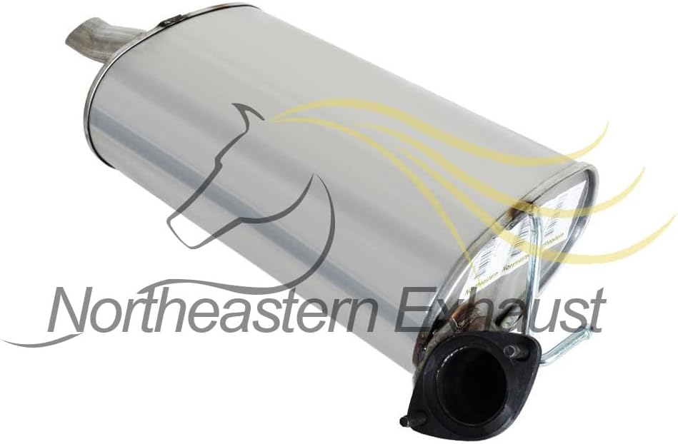 Northeastern Exhaust | Stainless Steel Exhaust Muffler Compatible for Toyota Camry 1997-2001 3.0L | Free Hangers, Clamp, and Bolts & Nuts Included | Automotive Replacement Part