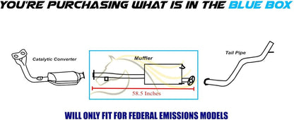 Northeastern Exhaust | Stainless Steel Exhaust Muffler Compatible for 1996-2000 Toyota 4Runner 3.4L | Free Gaskets, Hangers, and Bolts & Nuts Included | Automotive Replacement Part