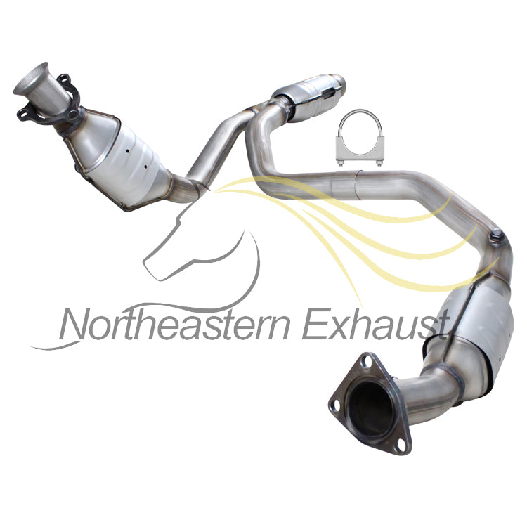 Northeastern Exhaust | EPA-Approved Exhaust Catalytic Compatible for 2009-2013 GMC Sierra 1500 4.3L 4.8L 5.3L 6.0L | 2009  Yukon 4.8L | 2009-2014 Yukon & Yukon XL 5.3L Free Clamp, Gaskets and Sleeve