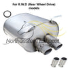2003-2004 Infiniti G35 3.5L Exhaust Resonator Pipe & Muffler with Tips - For RWD Sedan models