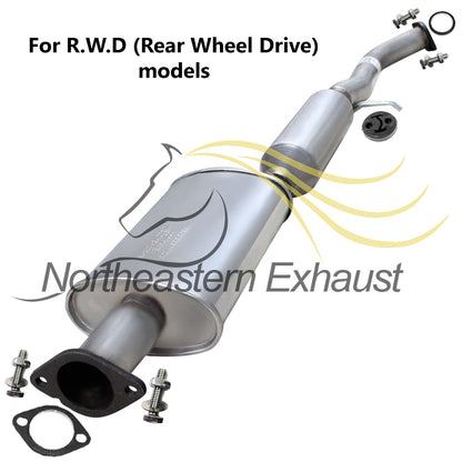 2003-2004 Infiniti G35 3.5L Exhaust Resonator Pipe & Muffler with Tips - For RWD Sedan models