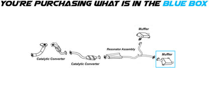 2005-2009 Subaru Outback 2.5L Driver-Side Exhaust Muffler - For Turbocharged