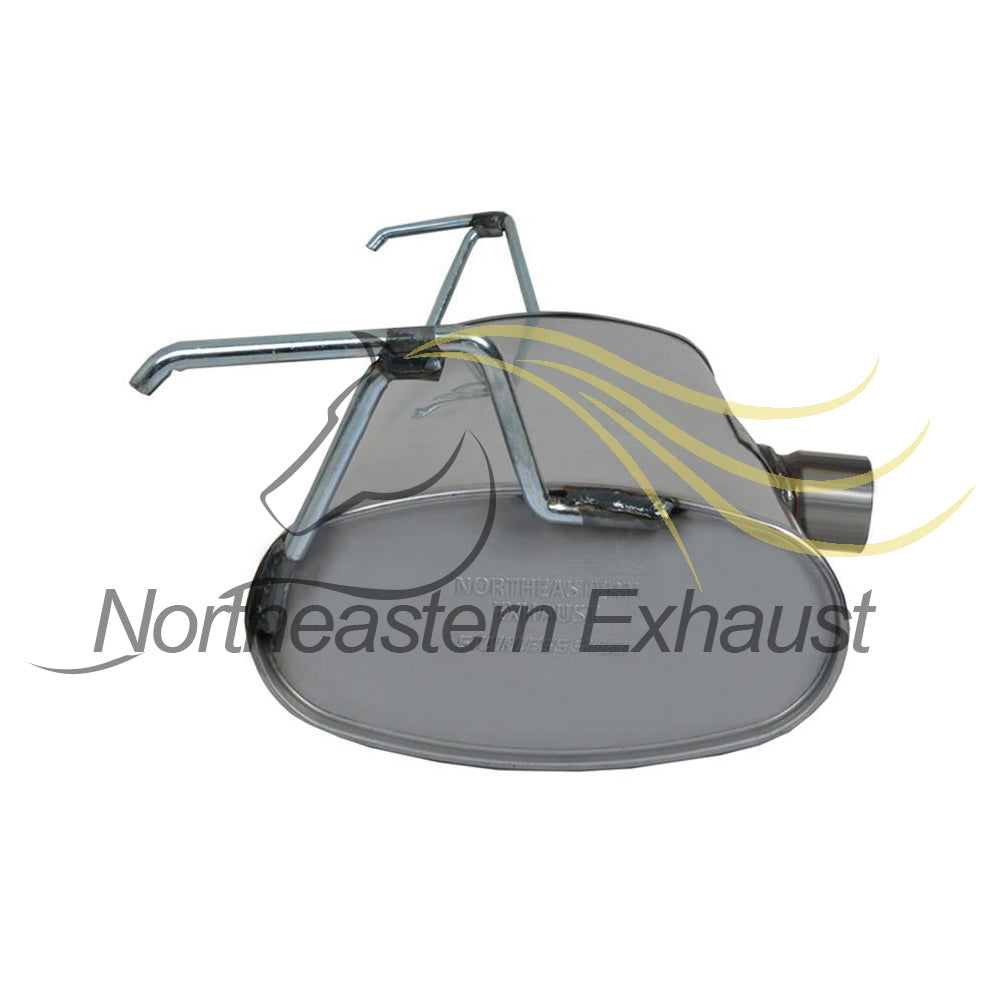 Northeastern Exhaust | Stainless Steel Resonator, Intermediate Pipe, Muffler and Tail Pipe Exhaust System Kit Compatible for Pontiac G6 2008-2010 3.5L | Saturn Aura 2008 3.5L | Free Clamps Included | Automotive Replacement Part