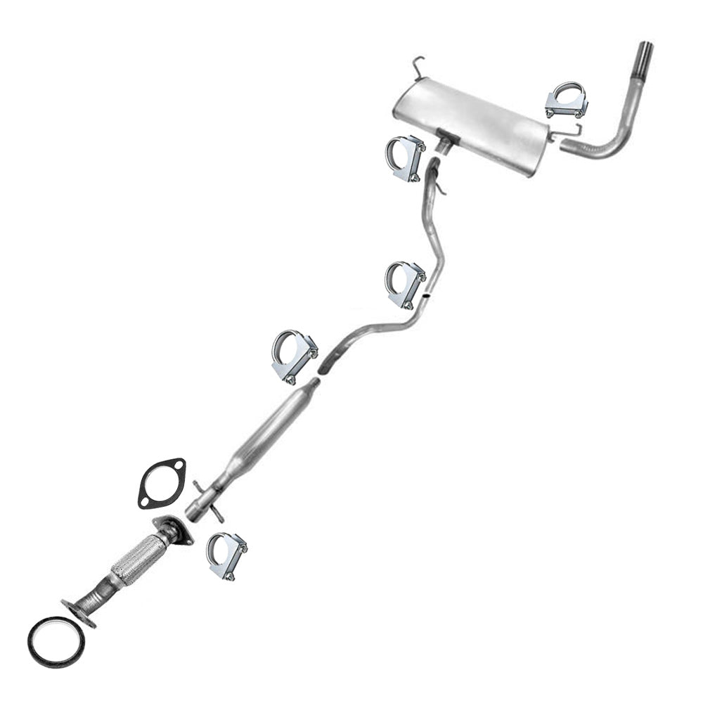 Exhaust Resonator Pipes and Muffler Kit for 2008-2012 Chevrolet Malibu 2.4L | 2009 Saturn Aura 2.4L