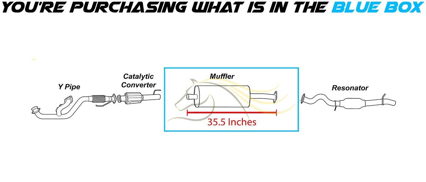 2001-2004 Ford Escape and Mazda Tribute 2.0L 3.0L Exhaust Muffler