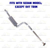 2000-2004 Ford Focus 2.0L Exhaust Resonator Pipe and Muffler