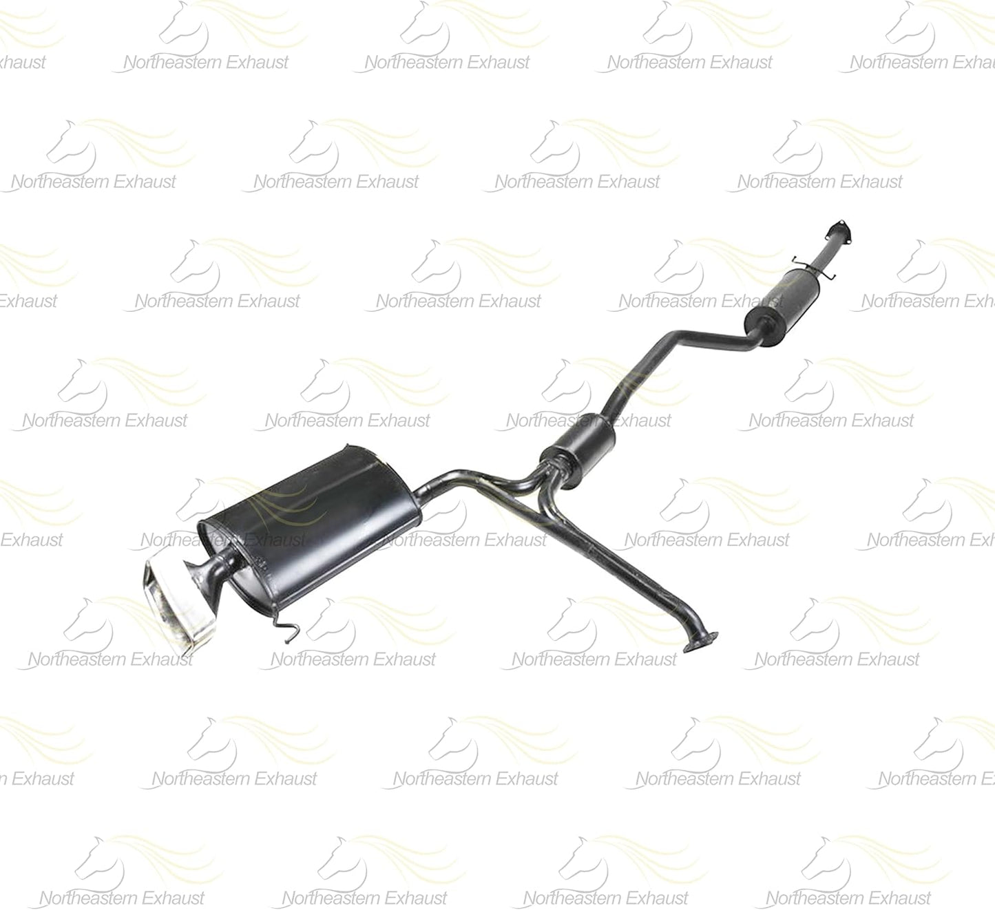 Northeastern Exhaust | Stainless Steel Resonator and Muffler Assembly Exhaust System Kit Compatible for Acura TL 2009-2014 3.5L | Free Clamps and Gaskets | Automotive Replacement Part