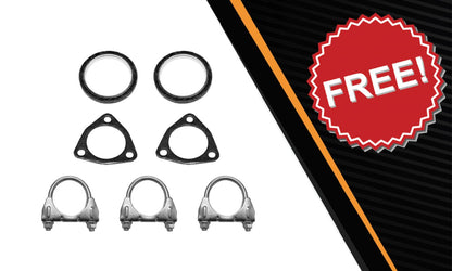 Northeastern Exhaust | Stainless Steel EPA-Approved Catalytic, Resonator, Intermediate Pipe, Y-Pipe & Pair of Muffler Compatible for 2013-2017 Honda Accord 3.5L | Free Gaskets and Clamps Included