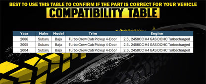 2004-2006 Subaru Baja 2.5L Resonator Pipe and Muffler Exhaust Kit | For Turbo