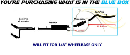 Exhaust Resonator Tail Pipe for 2015-2019 Ford Transit 150/250/350/350 HD 3.7L