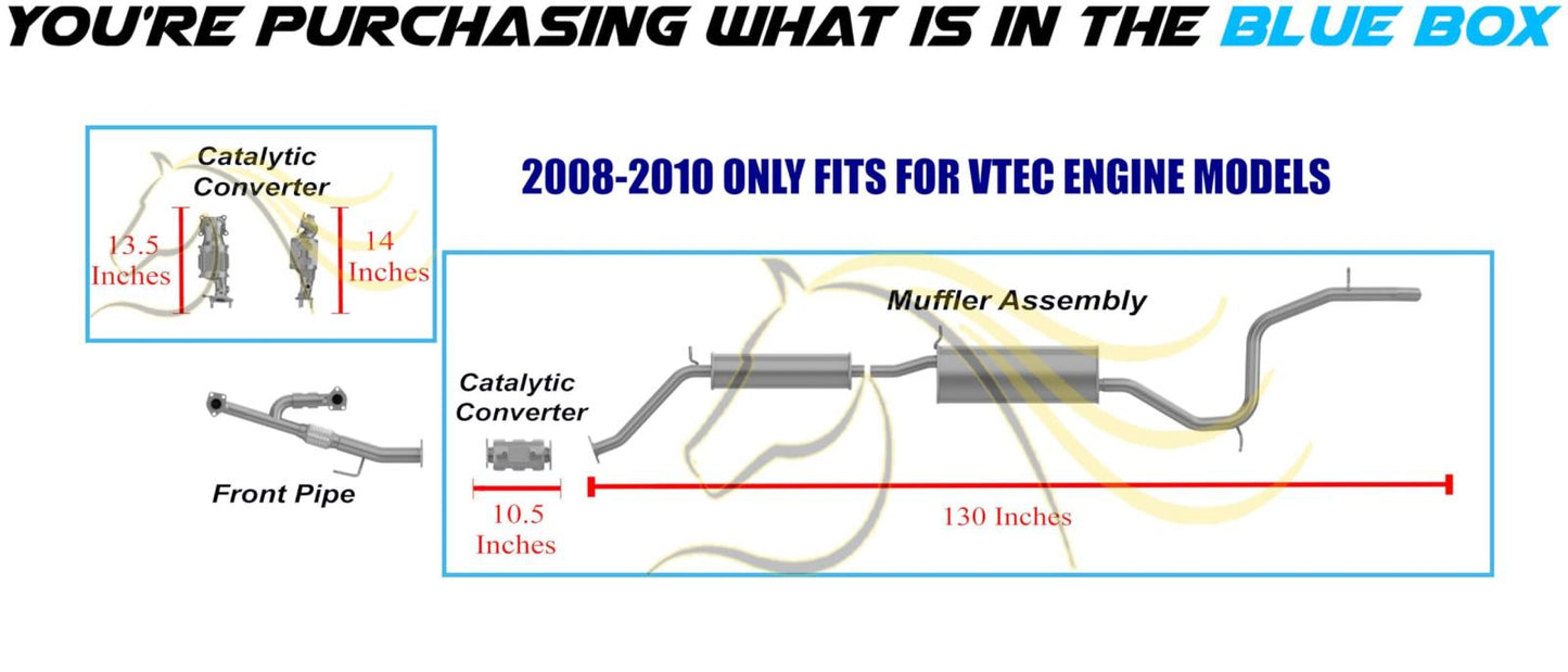 2005-2010 Honda Odyssey 3.5L Exhaust System Kit with Catalytic Converters