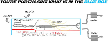 Catalytic Converter and Resonator Pipe for Nissan Maxima 2009-2014 and 2016-2019 3.5L