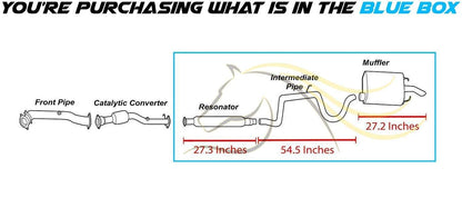 Muffler and Resonator Exhaust Kit for Chevrolet Monte 2006-2007 Carlo 3.5L | Chevrolet 2006-2011 Impala 3.5L