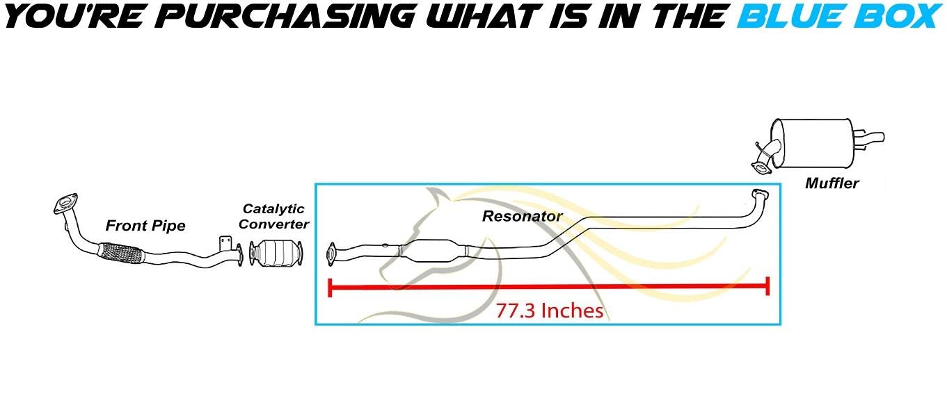 1995-1997 Geo Prizm and Toyota Corolla 1.8L Exhaust Resonator Pipe