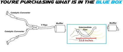 Exhaust Intermediate Pipe for 2006-2010 Dodge Charger | 2005-2008 Magnum 2.7L 3.5L