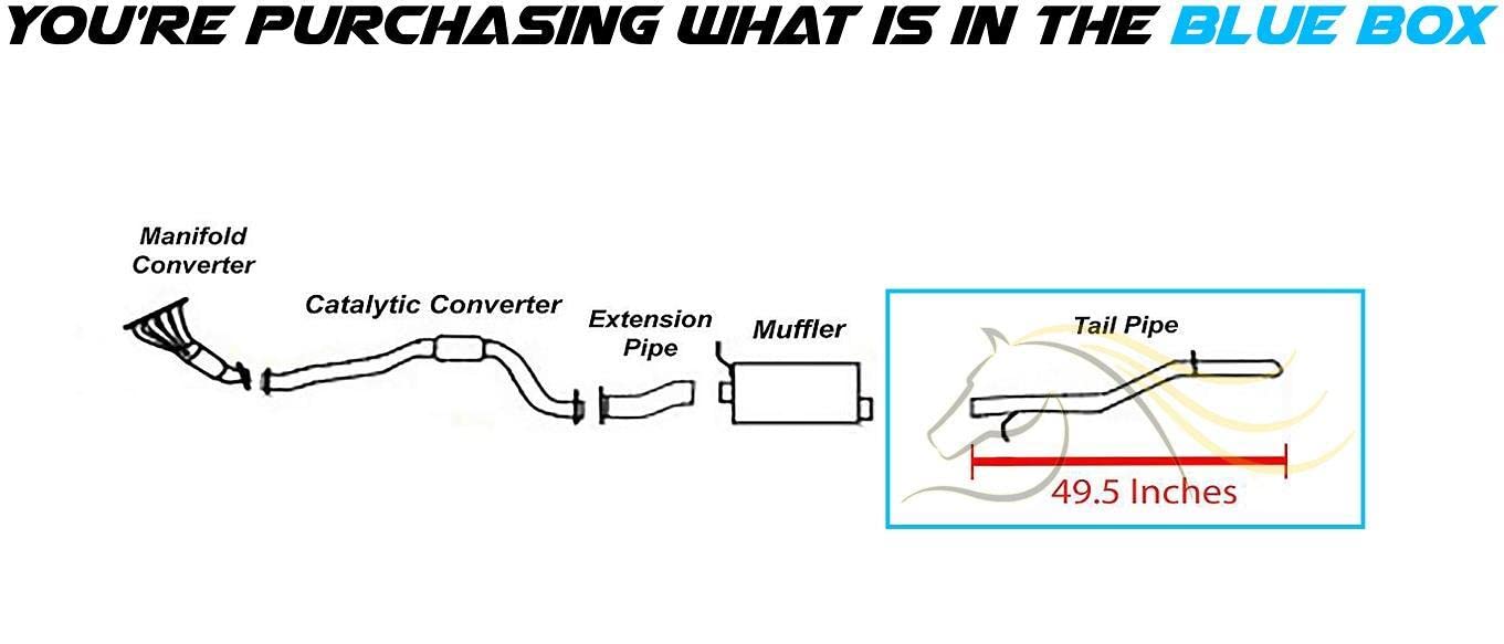 Exhaust Tail Pipe for Chevrolet Colorado 2004-2006 2.8L 3.5L | 2007 2.9L 3.7L