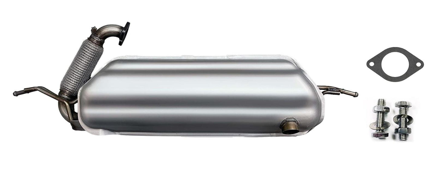 Northeastern Exhaust | Stainless Steel Rear Muffler Compatible for Smart Fortwo 2008-2015 1.0L | Free Gasket and Bolts & Nuts Included | Automotive Replacement Part