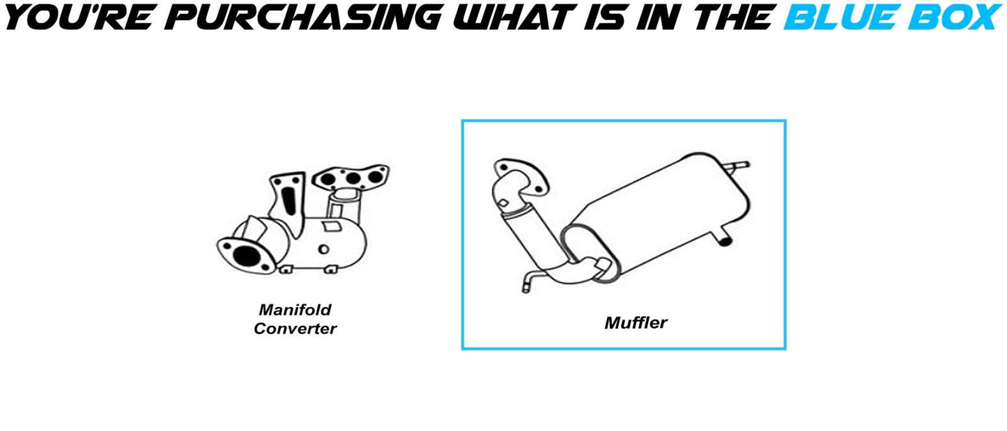 Northeastern Exhaust | Stainless Steel Rear Muffler Compatible for Smart Fortwo 2008-2015 1.0L | Free Gasket and Bolts & Nuts Included | Automotive Replacement Part