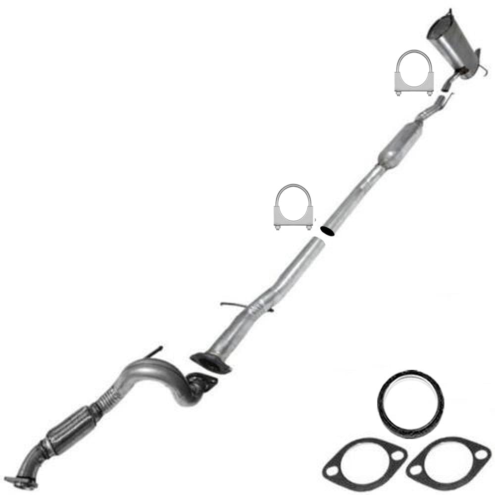Front Flex Pipe, Resonator and Muffler  for 2008-2013 Nissan Rogue 2.5L | 2014-2015 Rogue Select 2.5L