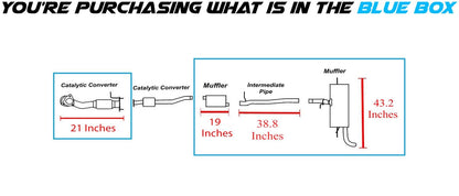 2010-2014 Chevrolet Equinox and GMC Terrain 2.4L Exhaust System with Catalytic