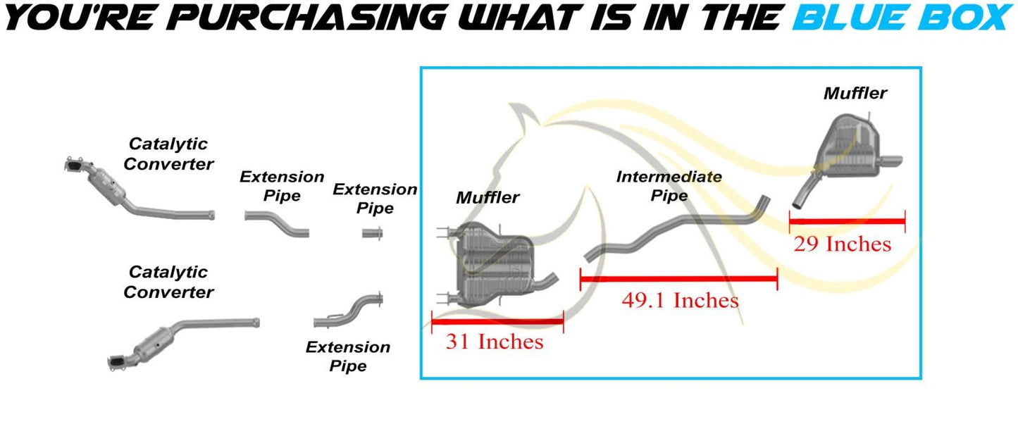 2011-2019 Jeep Grand Cherokee 3.6L Mufflers and Intermediate Pipe