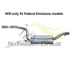 2005-2007 Ford Focus 2.0L Front Pipe, Front and Rear Muffler Exhaust Kit