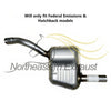2005-2007 Ford Focus 2.0L Front Pipe, Front and Rear Muffler Exhaust Kit