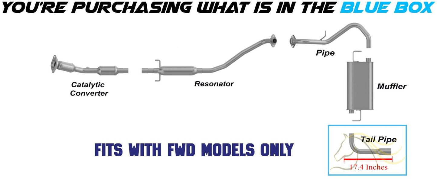 Exhaust Tail Pipe for 2003-2008 Pontiac Vibe and Toyota Matrix 1.8L