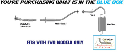 Exhaust Tail Pipe for 2003-2008 Pontiac Vibe and Toyota Matrix 1.8L