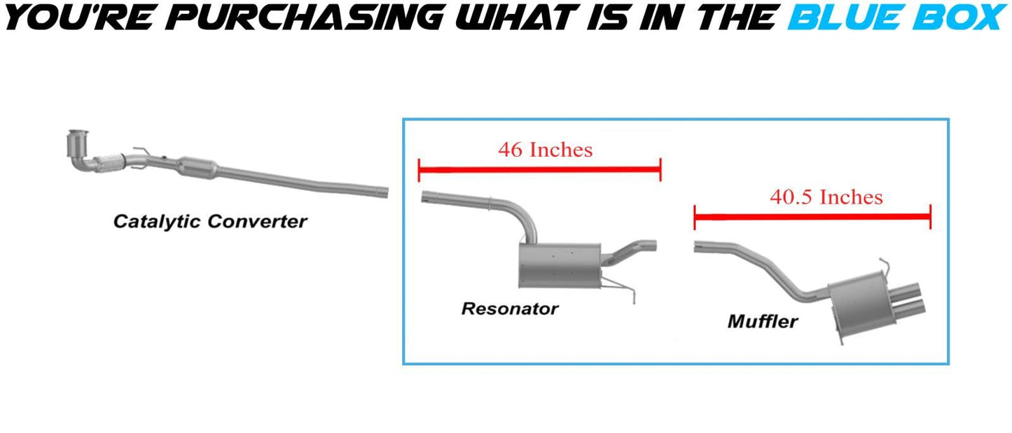 Resonator and Muffler for Volkswagen Passat 2006-2010 & CC 2009-2013 2.0L