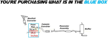 2008-2014 Nissan Rogue 2.5L Exhaust Pipe - Federal Emissions