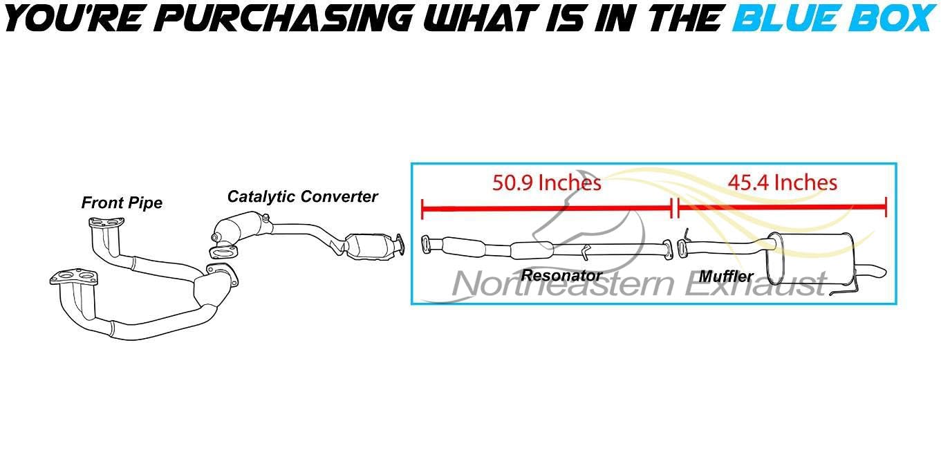 2002-2005 Subaru Impreza and Saab 9-2X 2.5L Resonator and Muffler