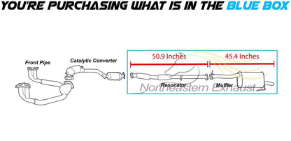 2002-2005 Subaru Impreza and Saab 9-2X 2.5L Resonator and Muffler
