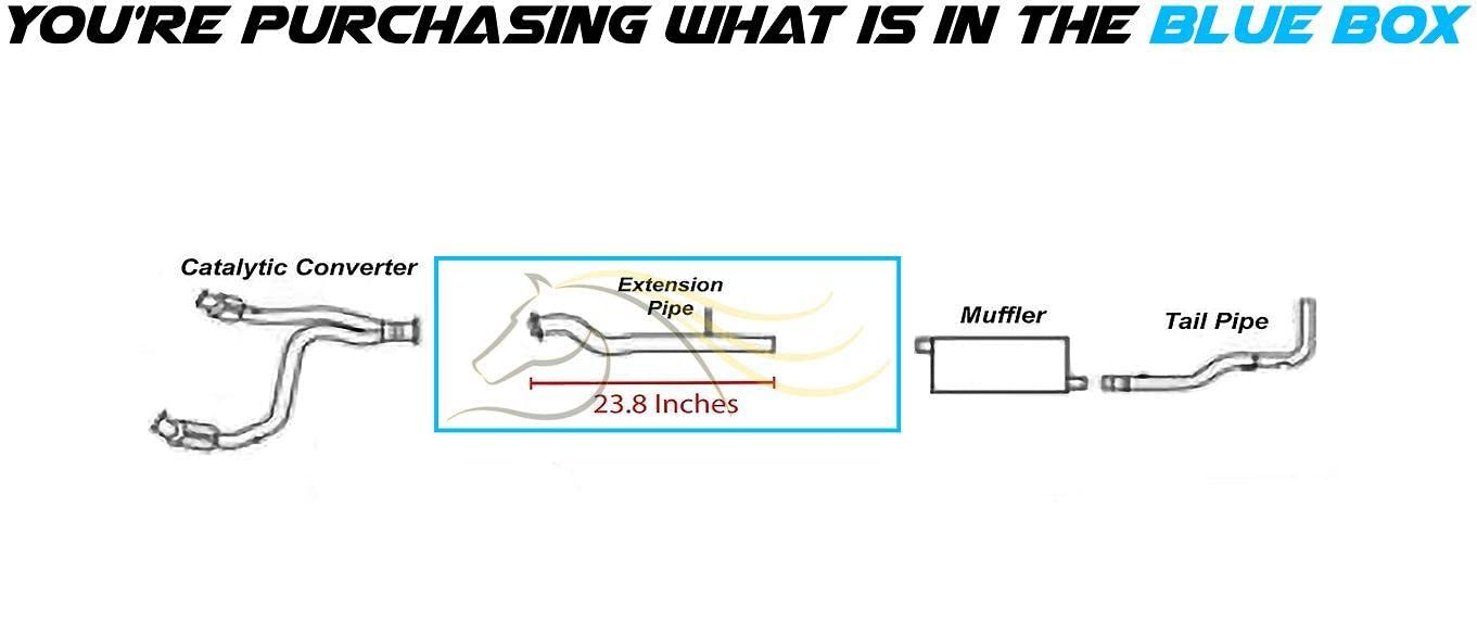 Exhaust Intermediate Pipe for 1999-2006 Chevrolet Silverado 1500 & 2007 Silverado 1500 Classic | 1999-2006 GMC Sierra 1500 | 2007 GMC Sierra 1500 Classic 4.3L 4.8L 5.3L