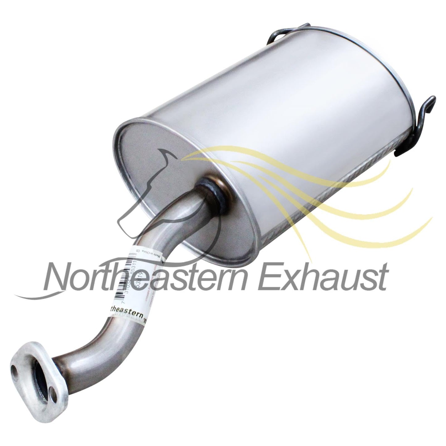 Northeastern Exhaust | Stainless Steel Direct Fit Rear Exhaust Muffler Compatible for Honda Fit 2007-2008 1.5L | Free Gasket and Bolts & Nuts Included | Automotive Replacement Part