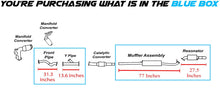 Exhaust Front Pipe, Y Pipe, Muffler Assembly & Resonator for 2004-2007 Toyota Highlander 3.3L | 2007-2009 Lexus RX350 3.5L