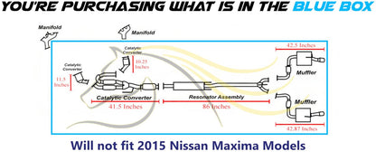 2009-2014 & 2016-2019 Nissan Maxima 3.5L Catalytic Converters, Resonator & Mufflers