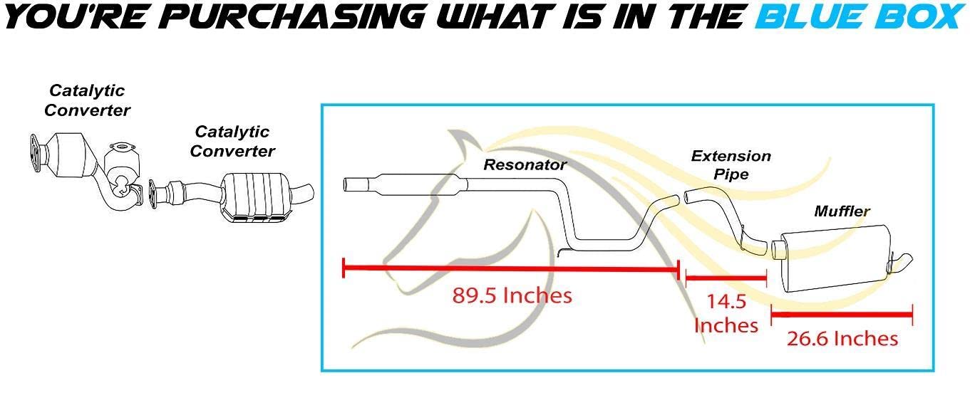 Resonator Pipe Muffler for 2000-2007 Ford Taurus | 2000-2005 Mercury Sable | 3.0L
