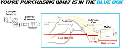 Resonator Pipe Muffler for 2000-2007 Ford Taurus | 2000-2005 Mercury Sable | 3.0L