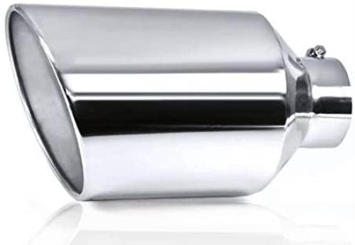 Colt Exhaust Bolt on Rolled Edge Slant Stainless Exhaust Tip 4 Inch x 7 Inch x 15 Inch