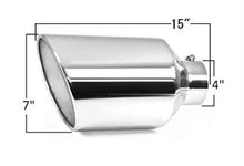 Colt Exhaust Bolt on Rolled Edge Slant Stainless Exhaust Tip 4 Inch x 7 Inch x 15 Inch