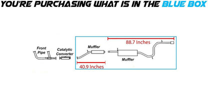 2002-2004 Honda Odyssey 3.5L Resonator and Muffler Exhaust Kit
