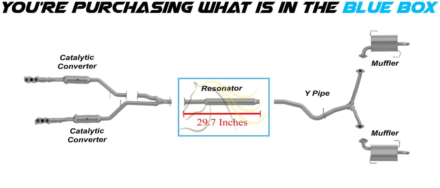 Exhaust Resonator for 2010-2015 Subaru Outback 3.6L | 2010-2014 Subaru Tribeca 3.6L