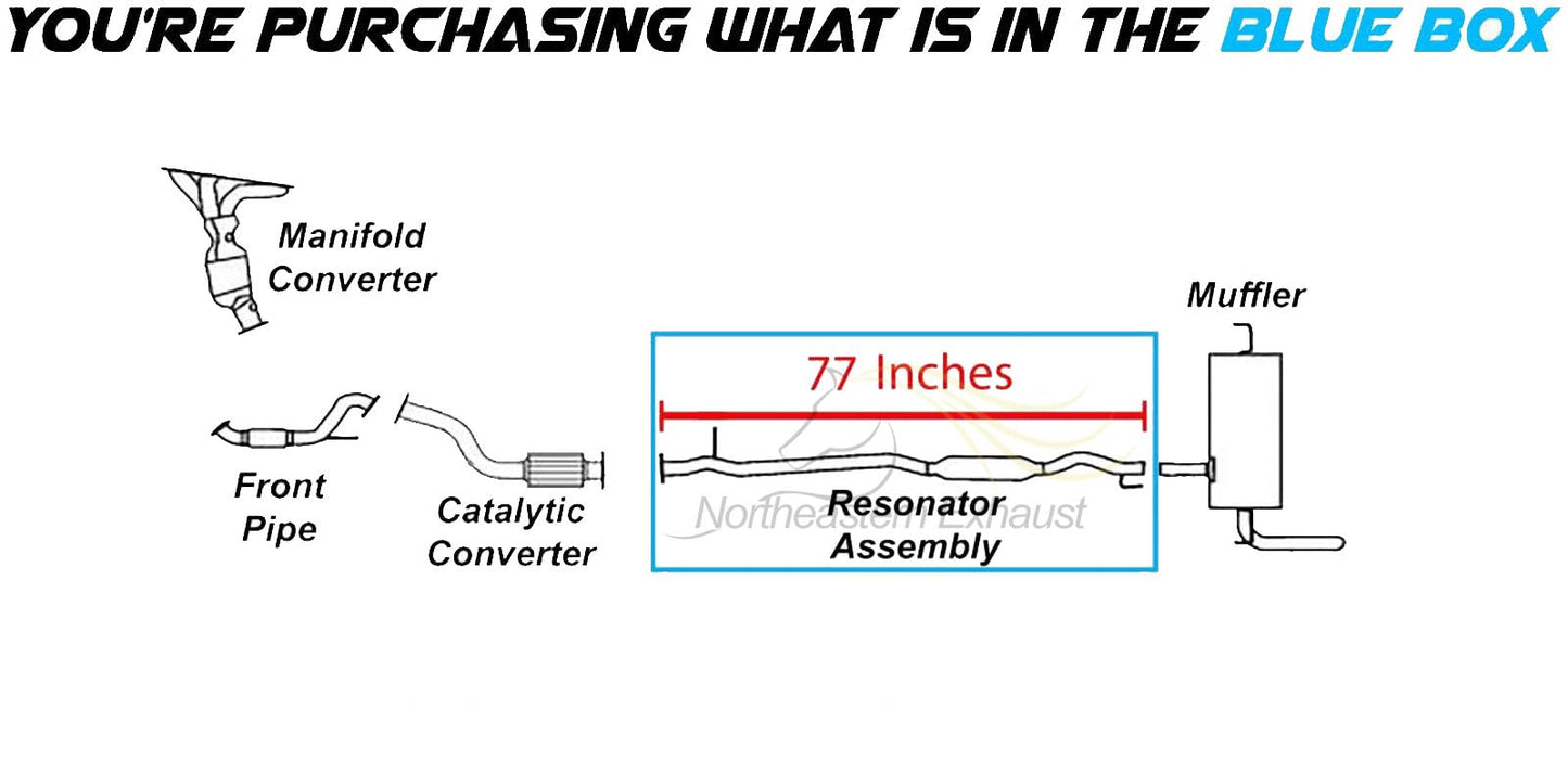 Exhaust Resonator Pipe for 2008-2019 Nissan Rogue 2.5L | 2014-2015 Rogue Select 2.5L