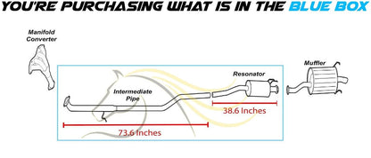 2001-2005 Honda Civic 1.7L Intermediate and Resonator Pipe Exhaust