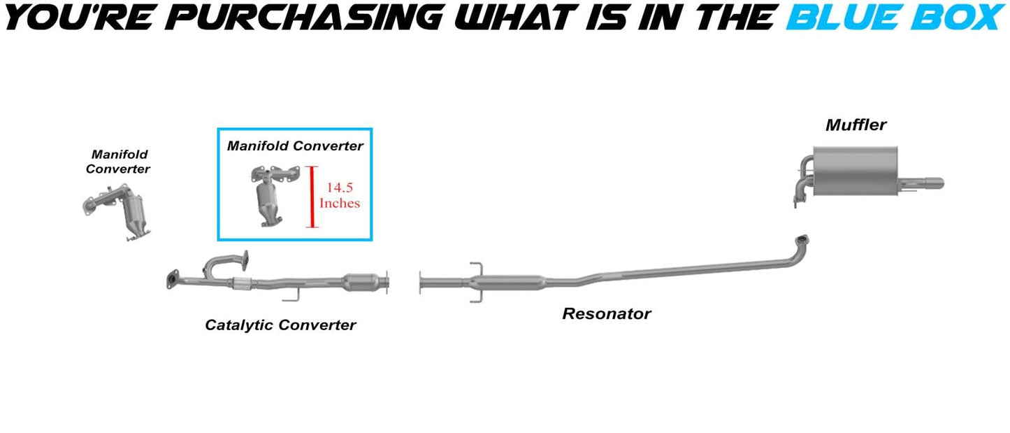 Passenger-side Manifold Catalytic Converter for 2002-2003 Lexus ES300 and 2002-2006 Toyota Camry 3.0L
